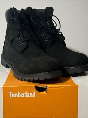 Timberland Women's Premium 6-Inch Waterproof Boots Black Nubuck Size 10 NWT